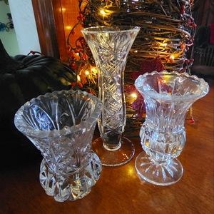 Genuine Crystal Mini Vase Set